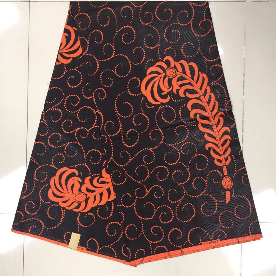 6 Yards African Black And Red Fabric Ankara African Print Fabric Apparel Print