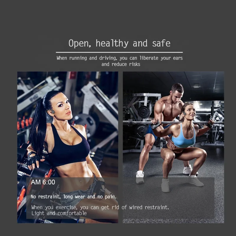 Best Bone Conduction Headphones Sports Wireless Bluetooth Earphone With Mic - ANKUX.COM