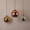 New products 2020 restaurant decorative glass hanging lamps modern zhongshan cheap round hand blown glass pendant light