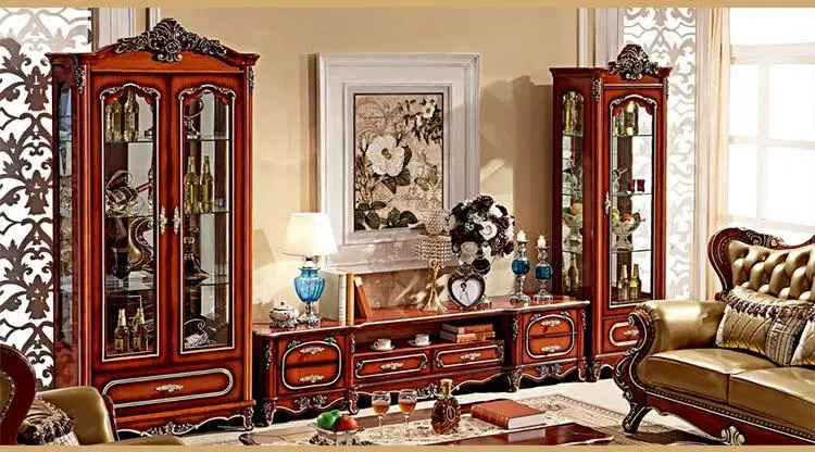 Antique High Living Room Wooden furniture lcd TV Stand pfy10008