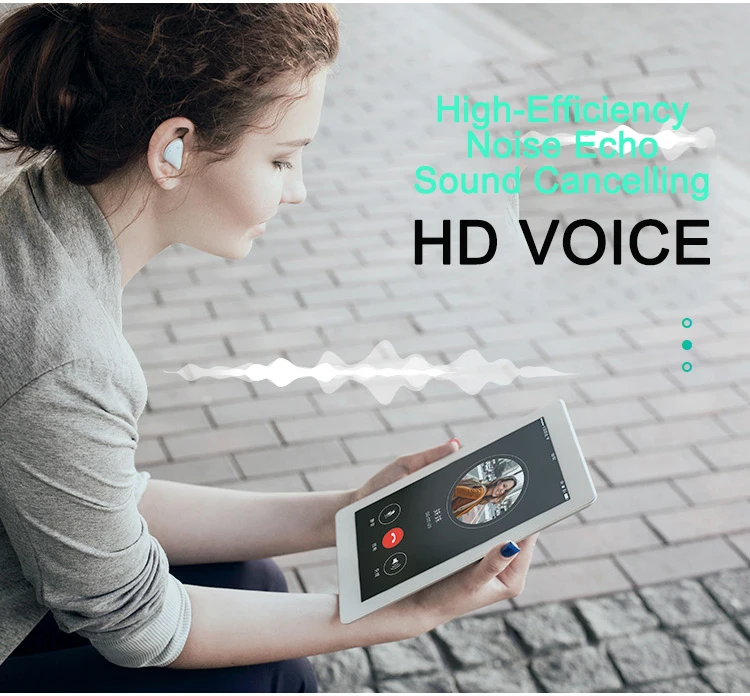 2019 Wireless Earbuds Rose Gold TWS True Wireless Two - ear Stereo Music Blue tooth 5.0 Earphone Headphone - ANKUX.COM