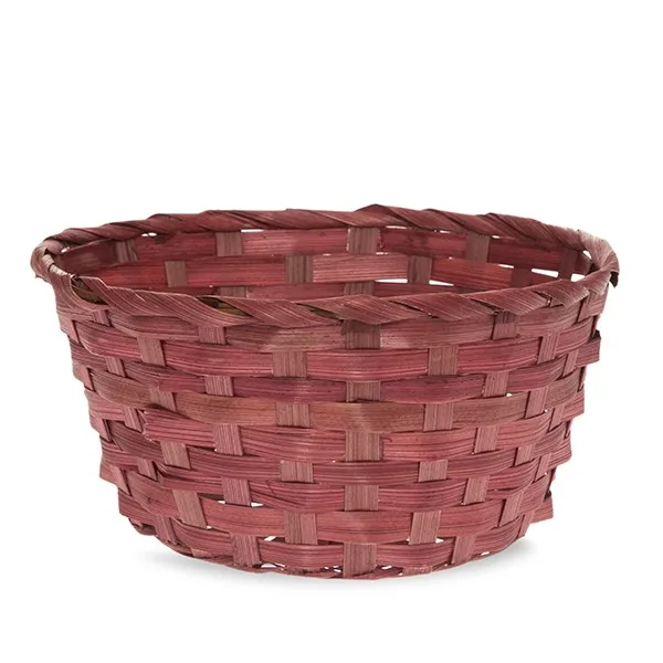 wholesale cheap hand-woven storage round bamboo utility basket