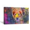 Cute Dog Canvas Wall Art,lovely Pet Photo Print on Canvas for Kid Room Decor