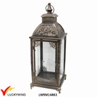 Glass Metal Iron Antique Moroccan Lantern
