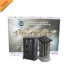 Pop Up Display Magnetic Wall With Frame And Led Lights And Stand Desk