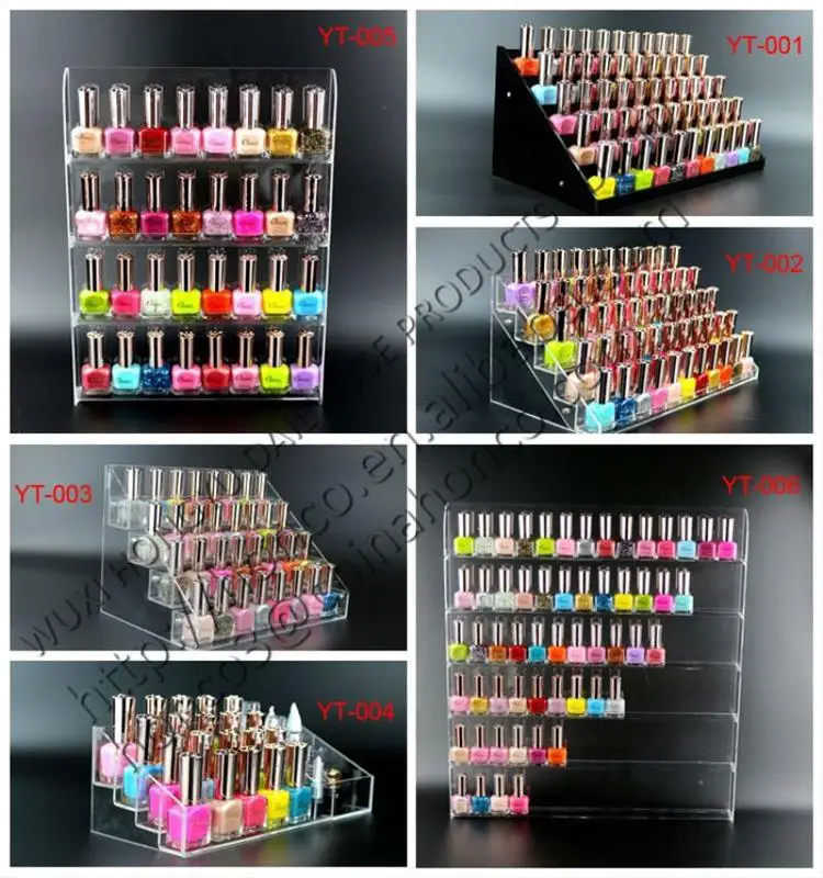 New Arrival Clear Colour 4 Tiers 35 Bins Lipstick Cosmetics Use Acrylic Display Rack