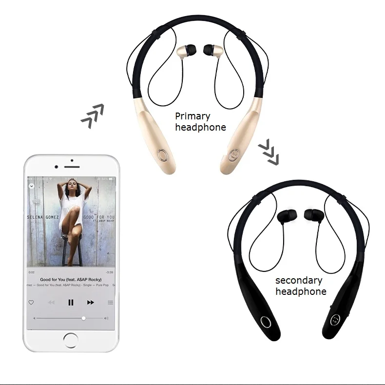 private label 15 hours wireless earphone neckband tws headphone - ANKUX.COM