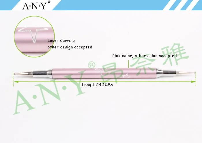 ANY Nail Art Beauty UV Gel Nails Design Single Piece Metal Nail Art Dotting Pen