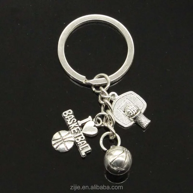 alloy basketball keychain football key ring soccer ball key ring