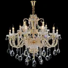 silver chain chandelier European Style Modern K9 Crystal