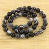 AB0122 Wholesale hot sale natural black evil eye agate beads
