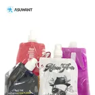 plastic wine bag reusable juice liquid stand up pouch with spout