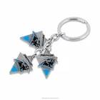 American Football Team Carolina Panthers Logo Charms spots keychain Car Key Chain For Sport Fans Keyring Gift