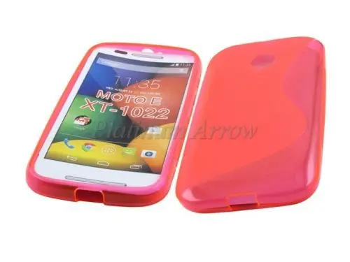 Pink Soft Gel TPU Case Cover for Motorola Moto E XT1021 XT1022