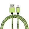 hotsale round nylon Braided 2A fast charge usb data charger copper wire for Samsung sony HTC Braided electric cable