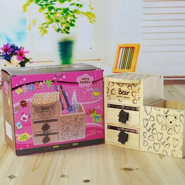 hot sale childrens prize gift wooden pen container