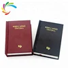 Free Stamping Custom Red Leather Bound Hard Cover Bible Paper Book Printing