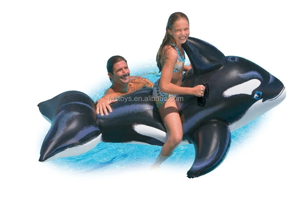 Girl humping inflatable whale