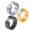 Custom Stainless Steel Jewelry Manufacturer Gold Diamond Ring Woman Turkish Wedding Ring