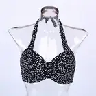 Wholesale halterneck straps plus big size sexy bikini custom spot swimwear top girls