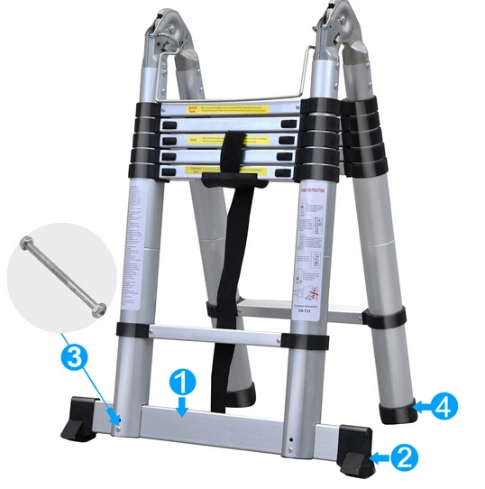 4x4 Steps Aluminum Multi Purpose Foldable Platform Ladder Buy Multi