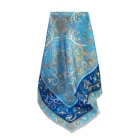 Custom Chic Silk Twill Scarves 90x90cm Digital Printed Hijab with Hand Rolled
