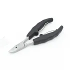 Nail Art Tools Black Rubber Handle Nail Cuticle Nipper
