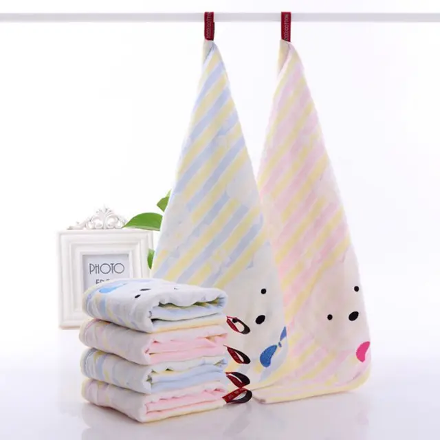 promotional baby hand towel stripe towel jacquard towel