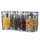 Custom printed food chocolate snack tea zipper clear package stand up resealable aluminum foil packaging bag