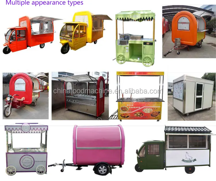 Coffee Vending Cart Bike Foodtruck Mobile Food Candy Carts manufacture
