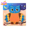 New hottest educational wooden animal shape puzzle for kids diy W14D043