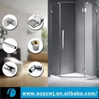 Tempered Fitting Automatic Sliding Rubber Stopper Glass Shower Door Price