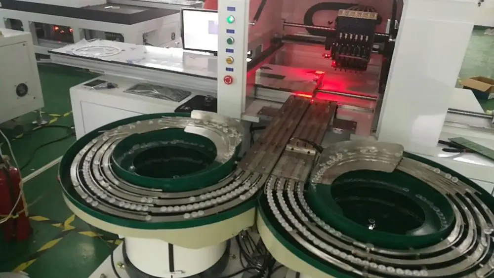 High speed pick and place machine 6 heads 25000CPH of bulb light electronic feeder 12