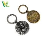 Tailor made professional Metal Round Shape Anti-Nickel Split ring unique keychain Souvenir Keychain