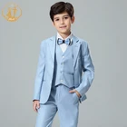 Nimble Wholesale Baby Boy Formal Wedding Suits Baby Boy Clothing Set For Formal Occasion Light Blue Baby Boy Suit