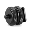 Double Layer 3/8" Camera Tripod Mount Screw to Flash Hot Shoe Adapter Holder for Camera Hot Shoe and 3/8" inch Screw Hole