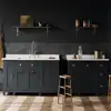 2018 Hangzhou Vermont Italian Kitchen Furniture Black And White Gold Kitchen Cupboard Handles