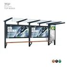 SPACE LED light box stainless steel Bus shelter, Passenger Waiting Shelter, Bus Shelter Stop Station