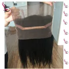 Large stock natural color size 13 * 4 length 8 - 24 inch silk straight brazilian human hair lace frontal