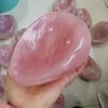 Wholesale price natural hand carved rose quartz crystal energy bowl for Healing for Home Decoration crystal Gift