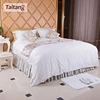 Hot selling soft king size plain dyed 100% cotton bedding sets for adult