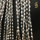 Wholesale Silver Plastic Beads New Great Metallic Luster Plastic Beads Chain Decorative Plastic Beads Chain Roll