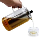 1200ml / 40oz Glass Teapot Kettle with Infuser Set Stovetop Warmer Tea Pot with Stainless Steel Strainer for Loose Leaf Tea