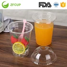 ZFCUP 18 oz. Clear Custom Shape Plastic Cup Food Grade Custom Printing is Available