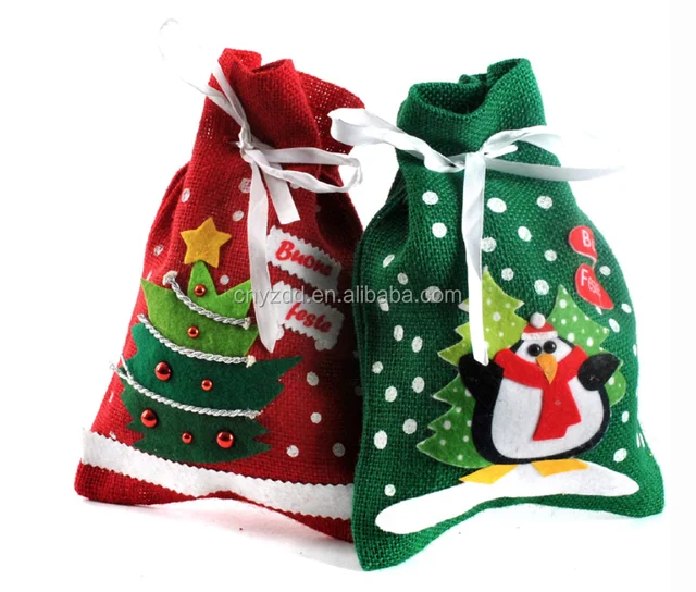 free sample christmas gift bags/santa candy bags/simple gifts