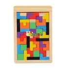 2017 Wholesale classic kids building toys wooden game tetris best children wooden game tetris for sale W14A169
