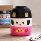 Japanese plastic 3-compartment bento lunch box containers