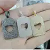 2018 wholesale price pendant charms heart jewelry pave zircon cz charms