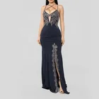 Sparkly Prom Dresses Long 2018 Sexy Open Back Party Ball Gown Scoop Bridesmaid Dresses Women Party