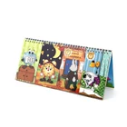 Children cardboard table book printing with wire-o binding